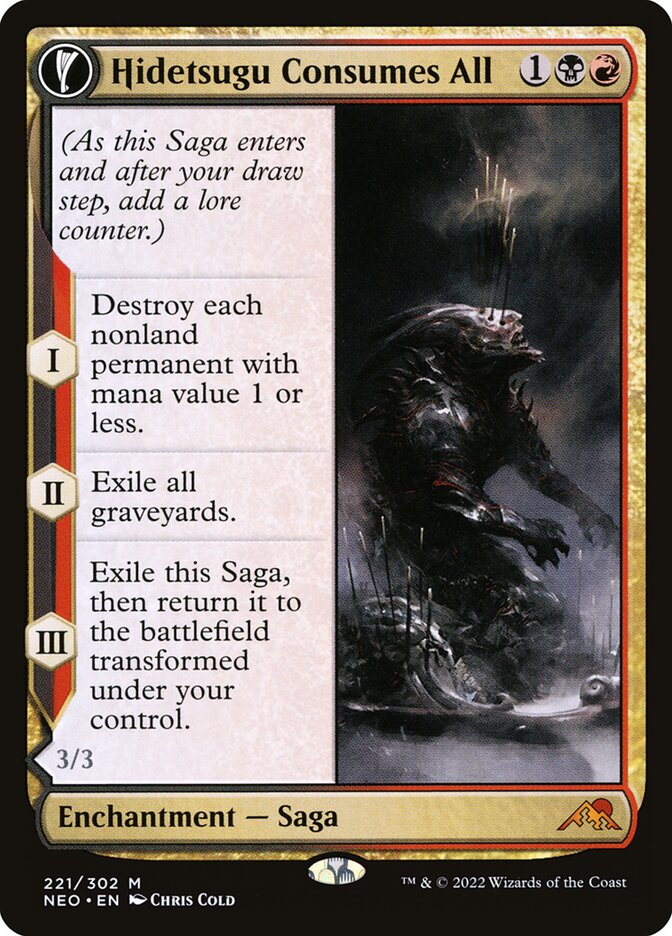 Hidetsugu Consumes All // Vessel of the All-Consuming 221 (Kamigawa: Neon Dynasty)  | Good Games Adelaide SA