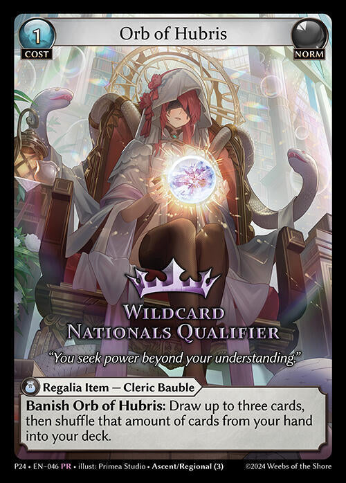 Orb of Hubris 046 (Promotional Cards)  - Foil | Good Games Adelaide SA