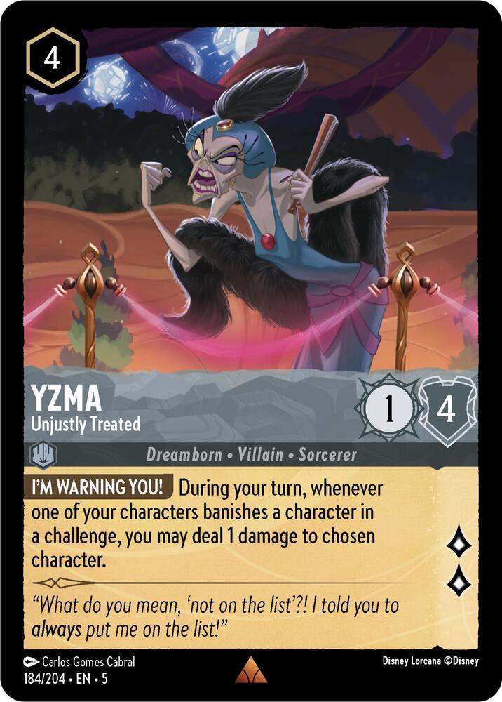 Yzma Unjustly Treated 184/204 (Shimmering Skies)  | Good Games Adelaide SA