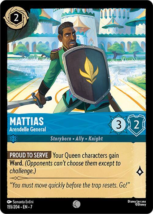 Mattias Arendelle General 155/204 (Archazia's Island)  - Cold Foil | Good Games Adelaide SA