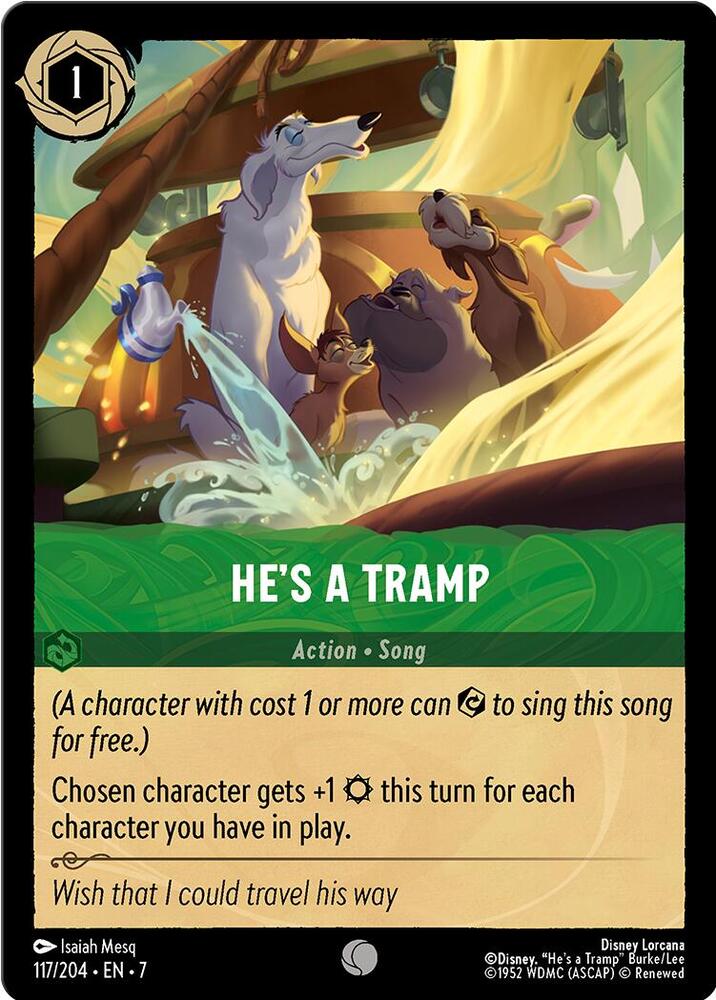 Hes a Tramp 117/204 (Archazia's Island)  - Cold Foil | Good Games Adelaide SA