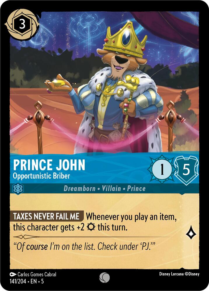 Prince John Opportunistic Briber 141/204 (Shimmering Skies)  | Good Games Adelaide SA