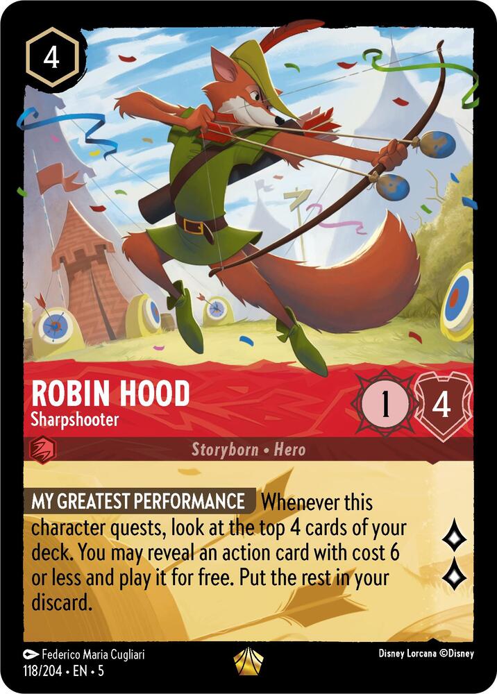 Robin Hood, Sharpshooter 118/204 (Shimmering Skies)  | Good Games Adelaide SA