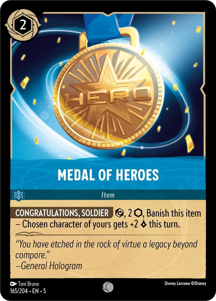 Medal of Heroes 165/204 (Shimmering Skies)  - Cold Foil | Good Games Adelaide SA