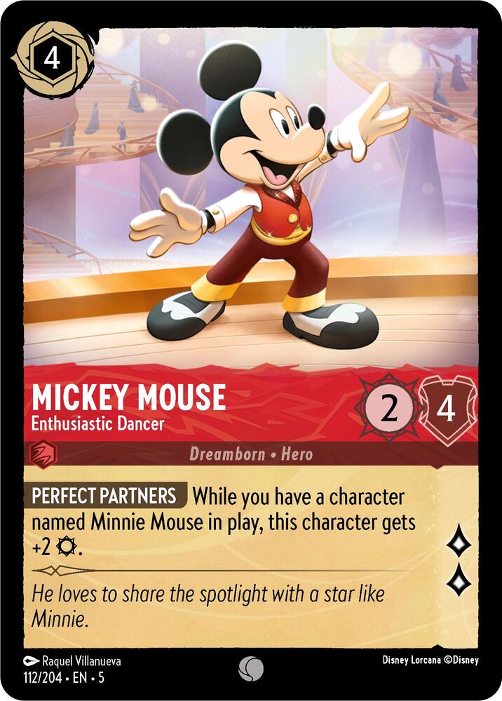 Mickey Mouse Enthusiastic Dancer 112/204 (Shimmering Skies)  | Good Games Adelaide SA