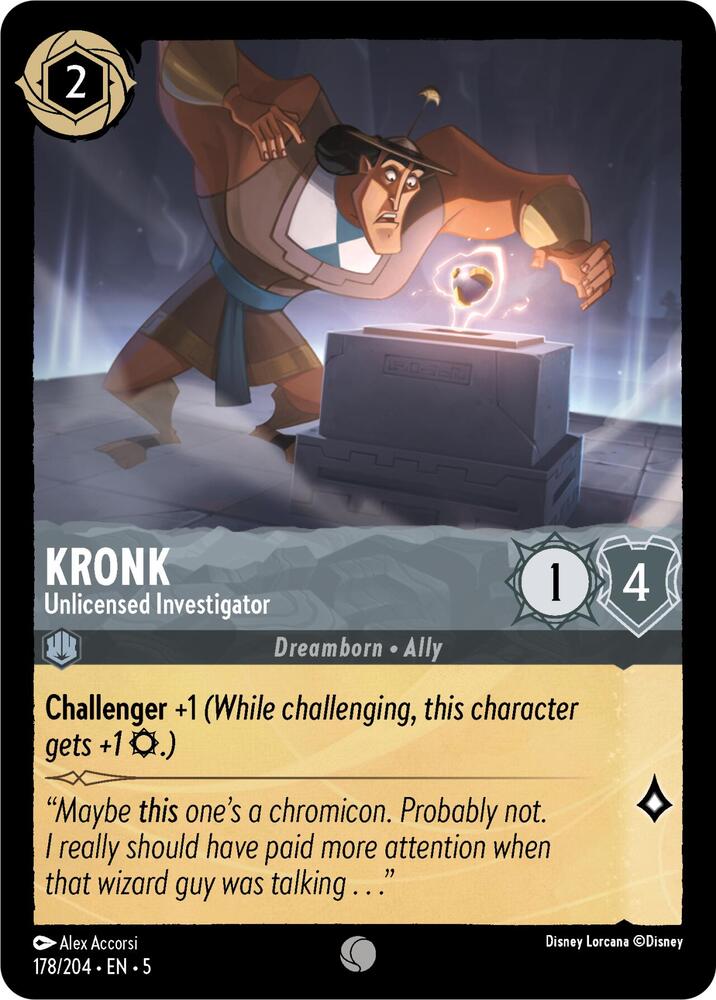 Kronk Unlicensed Investigator 178/204 (Shimmering Skies)  - Cold Foil | Good Games Adelaide SA