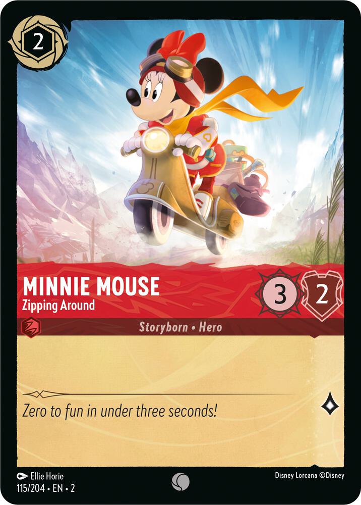 Minnie Mouse Zipping Around 115/204 (Rise of the Floodborn)  - Cold Foil | Good Games Adelaide SA