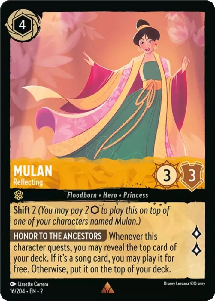Mulan Reflecting 16/204 (Rise of the Floodborn)  - Cold Foil | Good Games Adelaide SA