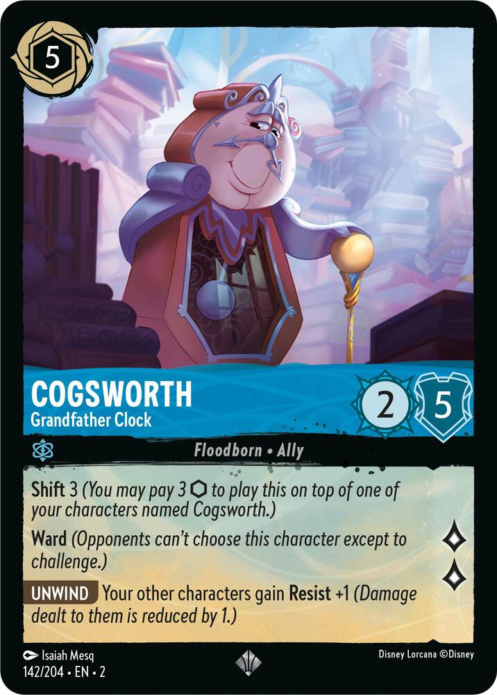 Cogsworth Grandfather Clock 142/204 (Rise of the Floodborn)  - Cold Foil | Good Games Adelaide SA
