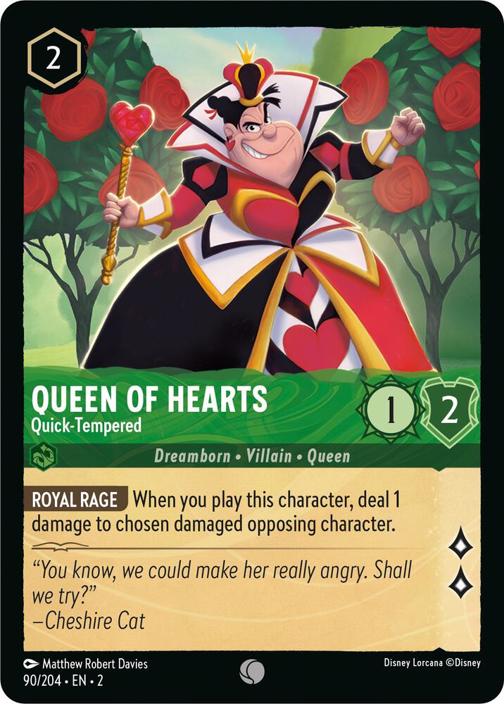 Queen of Hearts Quick Tempered 90/204 (Rise of the Floodborn)  | Good Games Adelaide SA