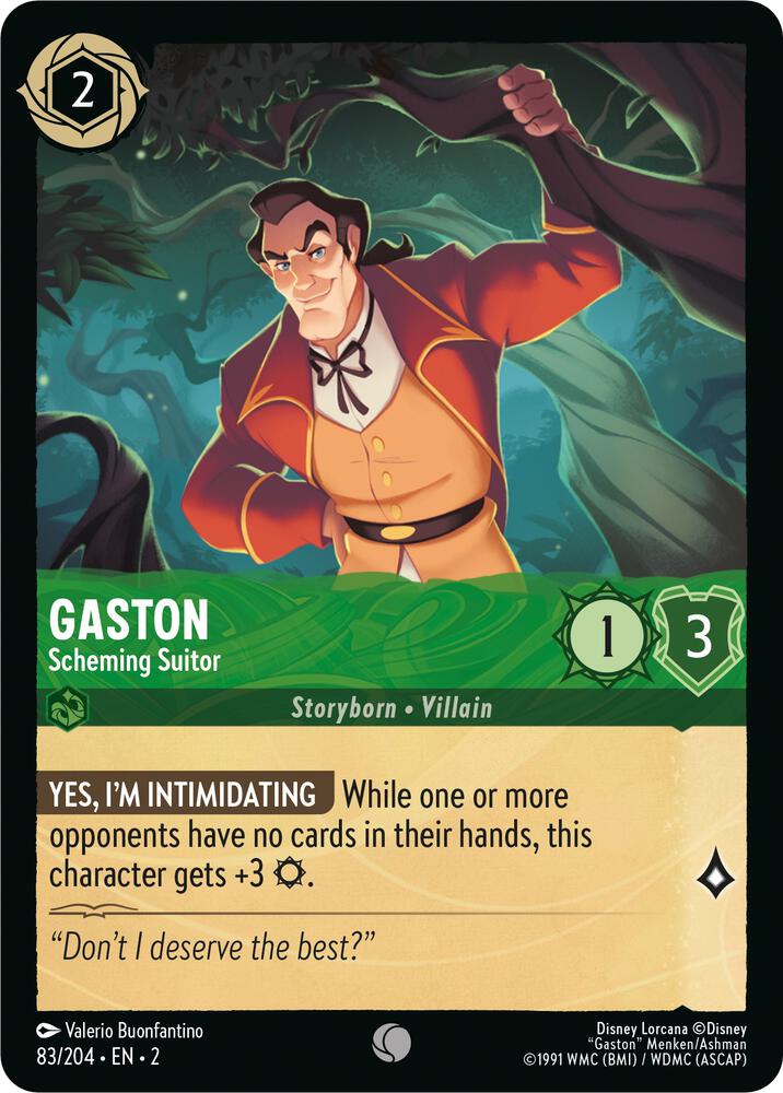 Gaston Scheming Suitor 83/204 (Rise of the Floodborn)  - Cold Foil | Good Games Adelaide SA