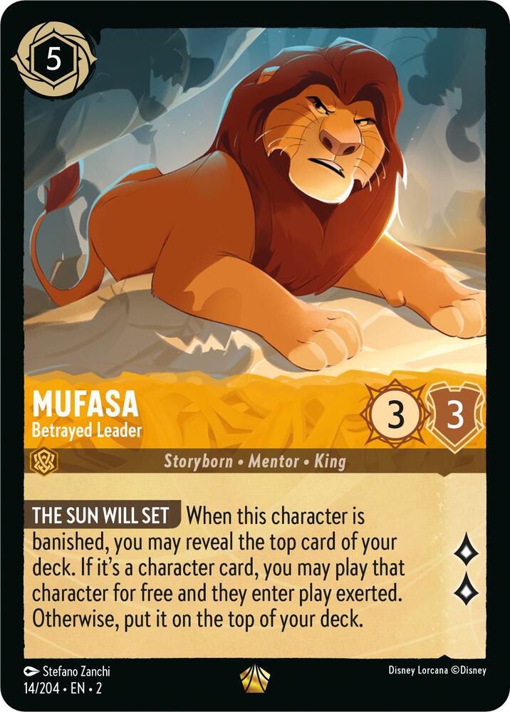 Mufasa Betrayed Leader 14/204 (Rise of the Floodborn)  | Good Games Adelaide SA