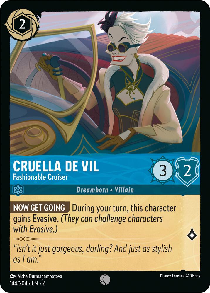 Cruella De Vil Fashionable Cruiser 144/204 (Rise of the Floodborn)  | Good Games Adelaide SA
