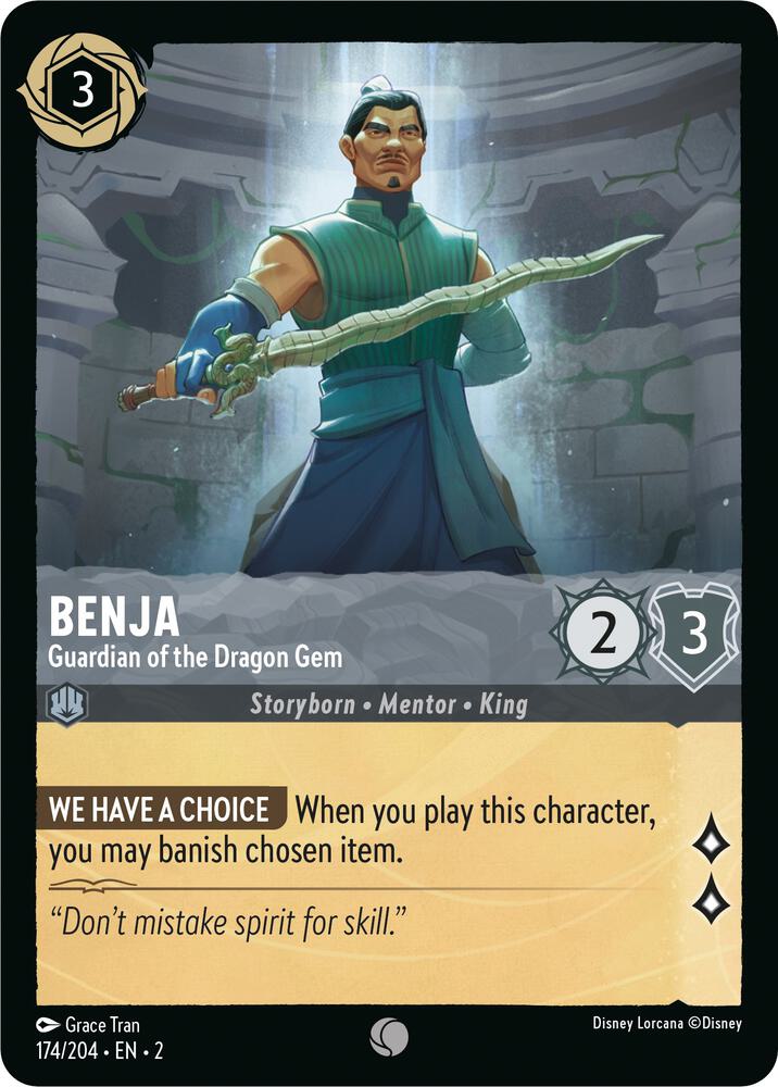 Benja Guardian of the Dragon Gem 174/204 (Rise of the Floodborn)  | Good Games Adelaide SA