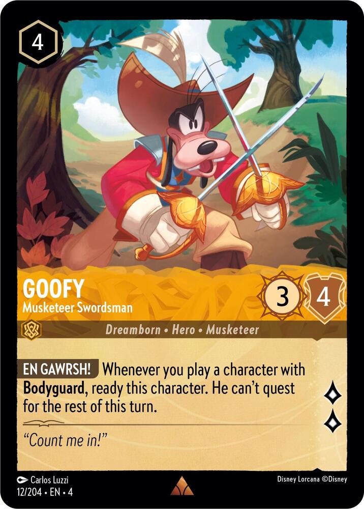 Goofy Musketeer Swordsman 12/204 (Ursula's Return)  | Good Games Adelaide SA