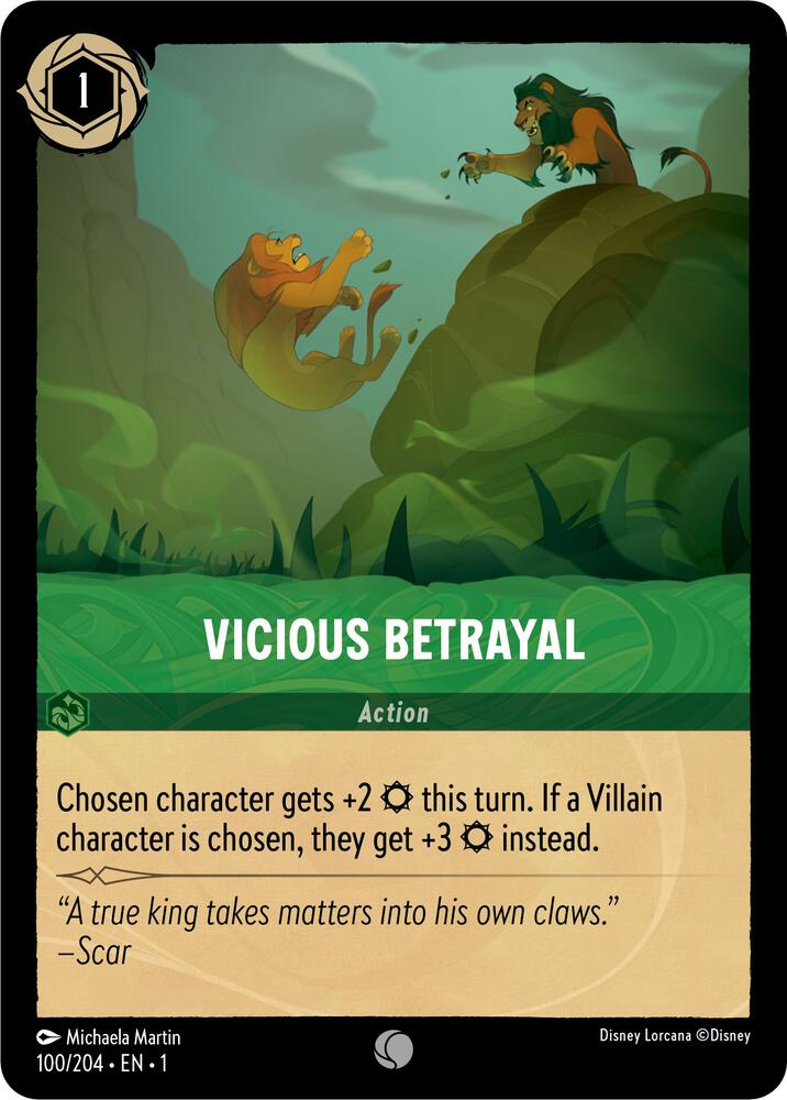 Vicious Betrayal 100/204 (The First Chapter)  - Cold Foil | Good Games Adelaide SA