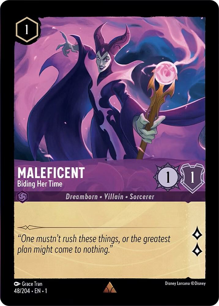 Maleficent Biding Her Time 48/204 (The First Chapter)  - Cold Foil | Good Games Adelaide SA