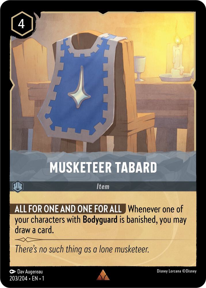 Musketeer Tabard 203/204 (The First Chapter)  | Good Games Adelaide SA