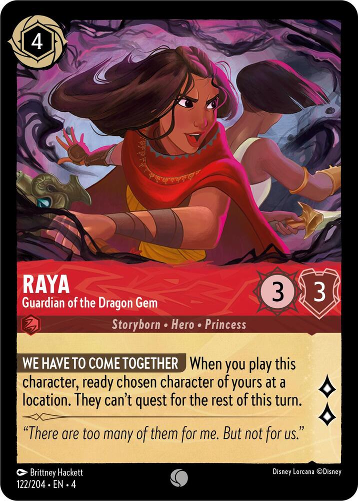 Raya Guardian of the Dragon Gem 122/204 (Ursula's Return)  - Cold Foil | Good Games Adelaide SA