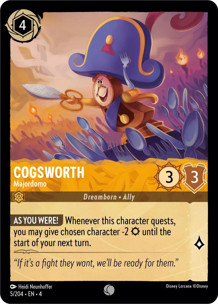 Cogsworth Majordomo 5/204 (Ursula's Return)  | Good Games Adelaide SA