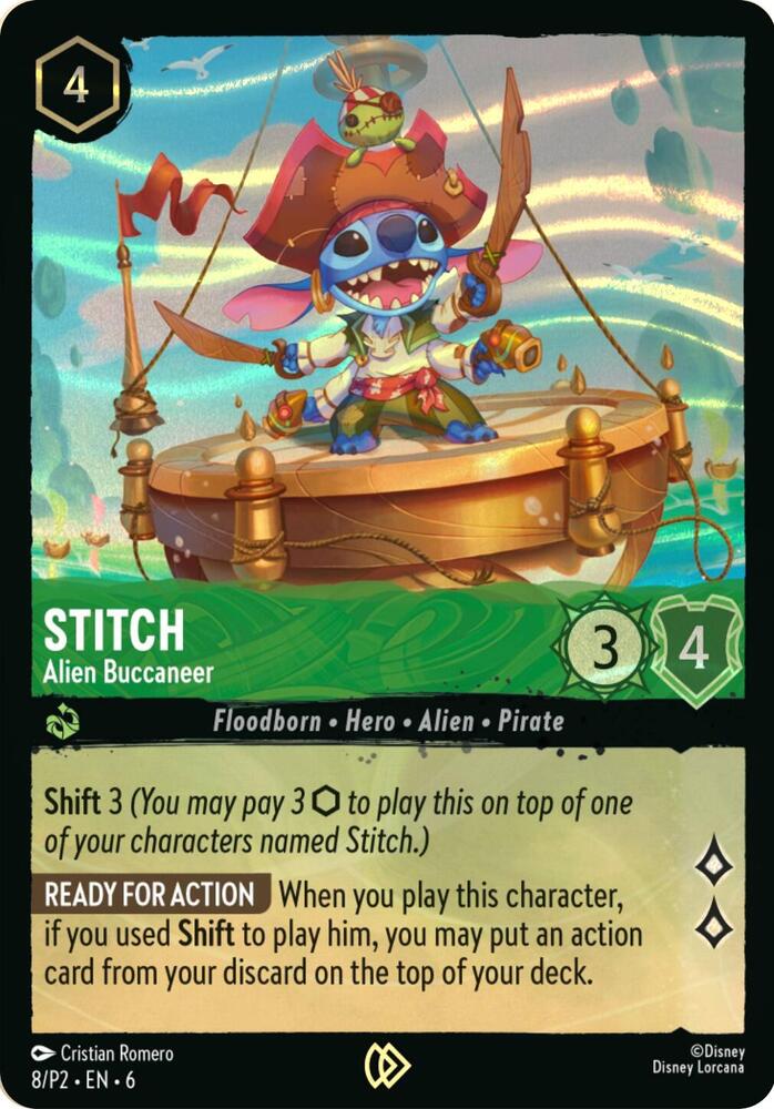 Stitch Alien Buccaneer Stitch Collectors Gift Set Promo 8 (Disney Lorcana Promo Cards)  - Holofoil | Good Games Adelaide SA