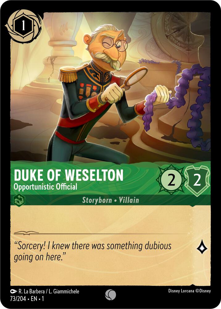 Duke of Weselton Opportunistic Official 73/204 (The First Chapter)  - Cold Foil | Good Games Adelaide SA
