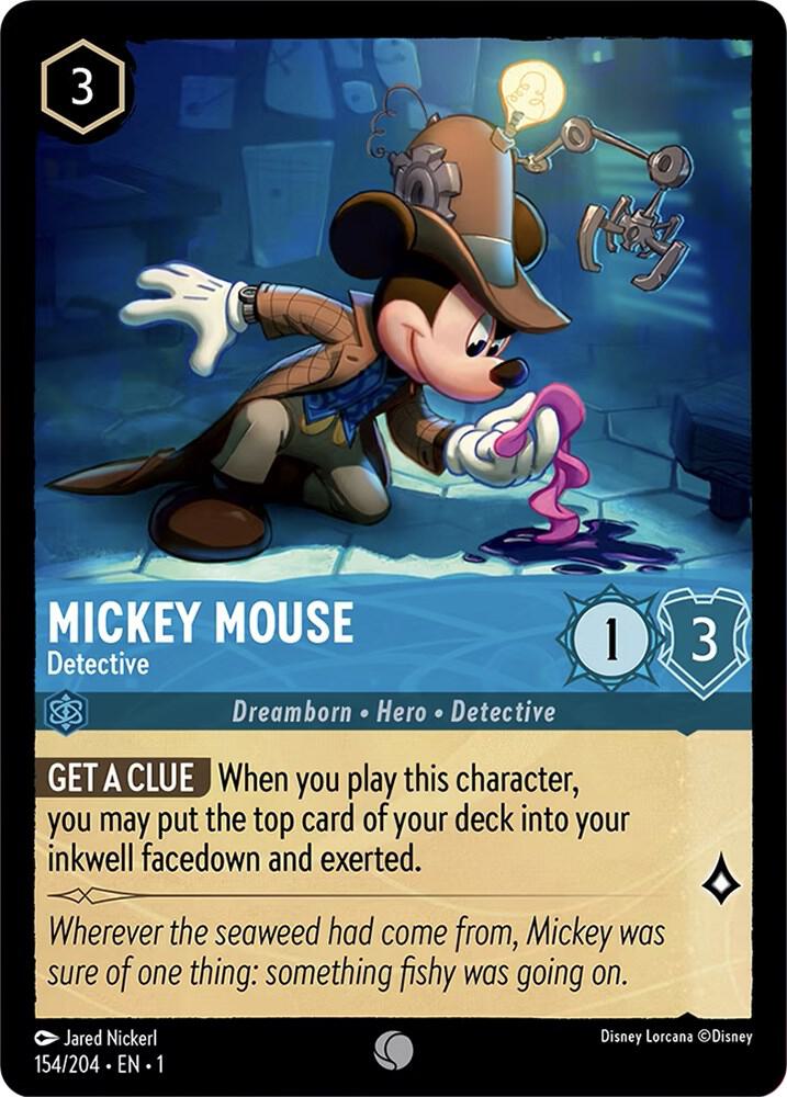 Mickey Mouse Detective 154/204 (The First Chapter)  - Cold Foil | Good Games Adelaide SA