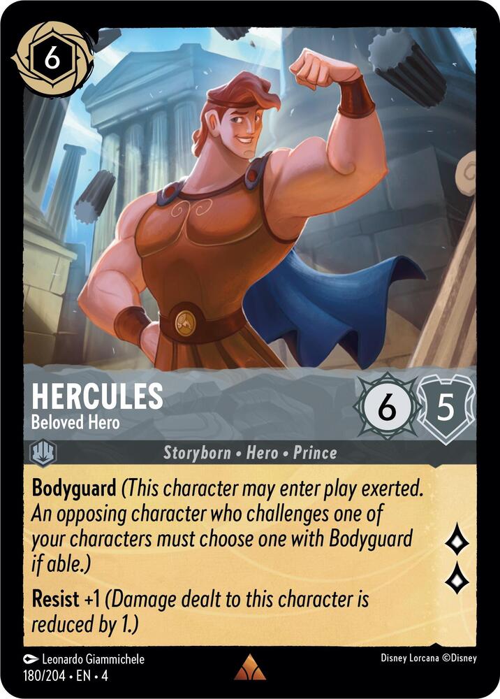 Hercules Beloved Hero 180/204 (Ursula's Return)  - Cold Foil | Good Games Adelaide SA