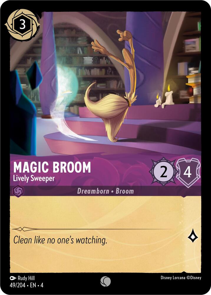 Magic Broom Lively Sweeper 49/204 (Ursula's Return)  - Cold Foil | Good Games Adelaide SA