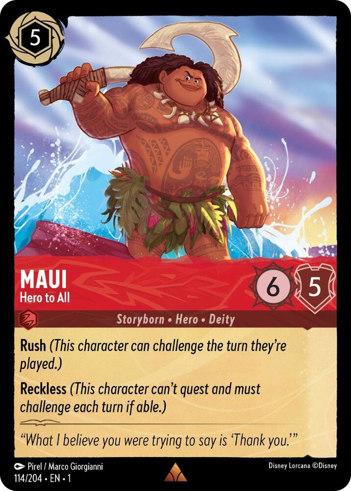 Maui Hero to All 114/204 (The First Chapter)  - Cold Foil | Good Games Adelaide SA