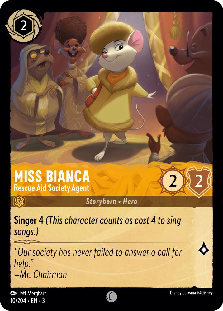 Miss Bianca Rescue Aid Society Agent 10/204 (Into the Inklands)  - Cold Foil | Good Games Adelaide SA