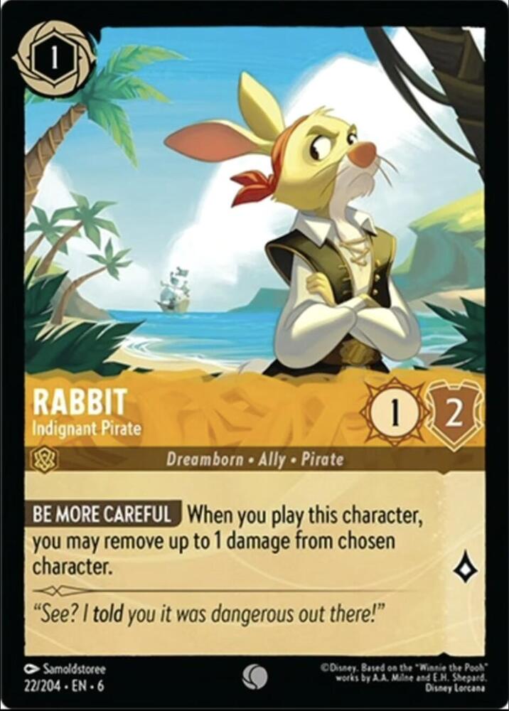 Rabbit Indignant Pirate 22/204 (Azurite Sea)  | Good Games Adelaide SA