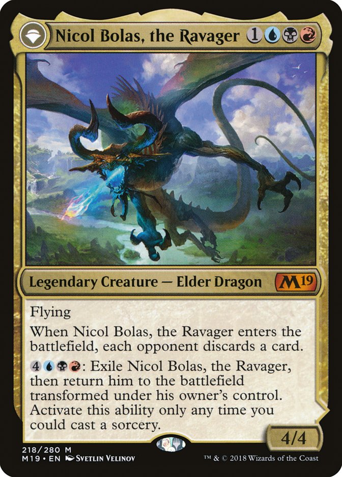 Nicol Bolas the Ravager 218 (Core Set 2019)  - Foil | Good Games Adelaide SA