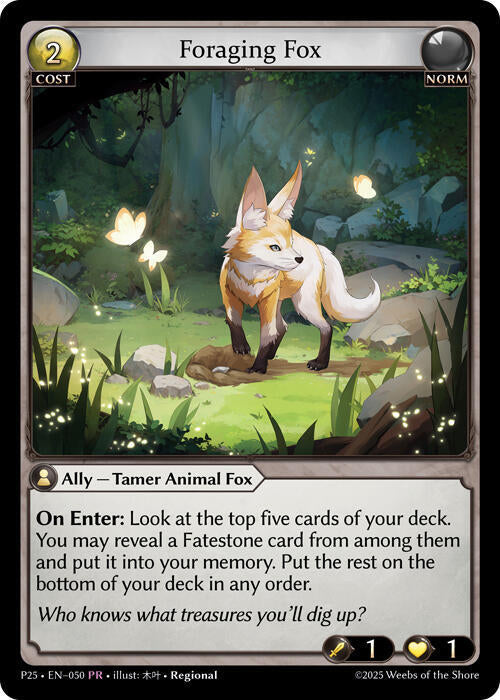 Foraging Fox 050 (Promotional Cards)  - Foil | Good Games Adelaide SA