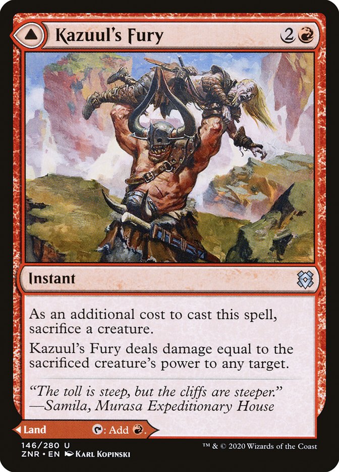 Kazuul's Fury // Kazuul's Cliffs 146 (Zendikar Rising)  | Good Games Adelaide SA