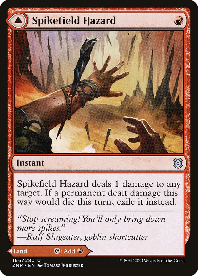 Spikefield Hazard // Spikefield Cave 166/280 (Zendikar Rising)  - Foil | Good Games Adelaide SA