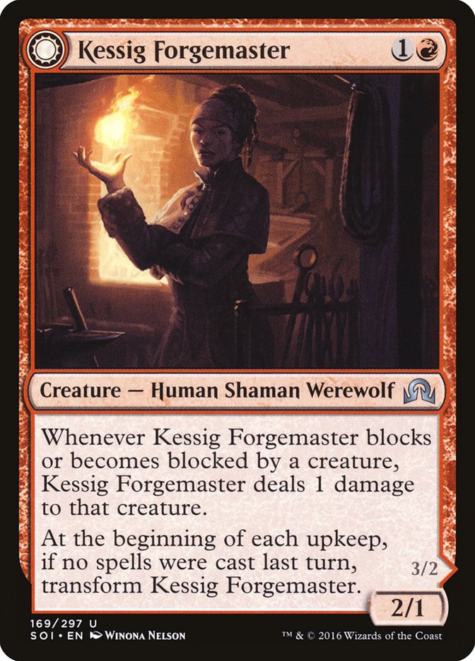 Kessig Forgemaster // Flameheart Werewolf 169 (Shadows over Innistrad)  | Good Games Adelaide SA