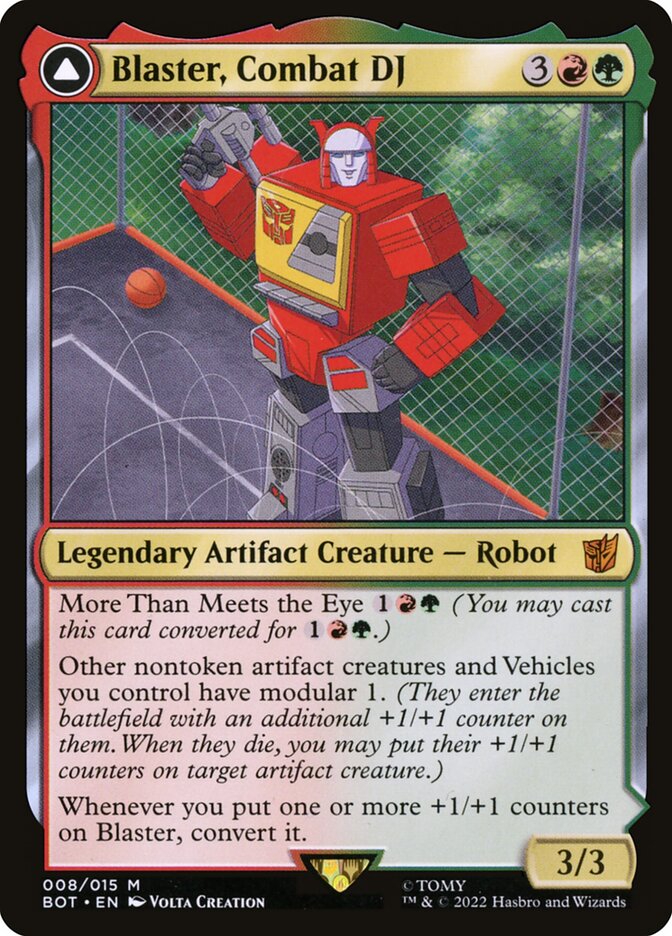 Blaster, Combat DJ // Blaster, Morale Booster 8 (Universes Beyond: Transformers)  | Good Games Adelaide SA