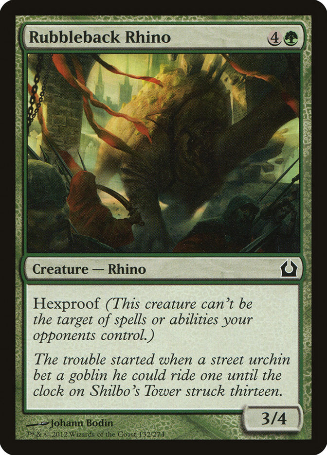 Rubbleback Rhino 132 (Return to Ravnica)  - Foil | Good Games Adelaide SA