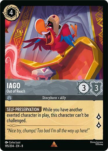 Iago Out of Reach 195/204 (Reign of Jafar)  - Cold Foil | Good Games Adelaide SA