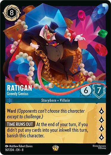 Ratigan Greedy Genius 167/204 (Reign of Jafar)  - Cold Foil | Good Games Adelaide SA