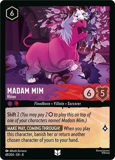 Madam Mim Rhino 69/204 (Reign of Jafar)  | Good Games Adelaide SA