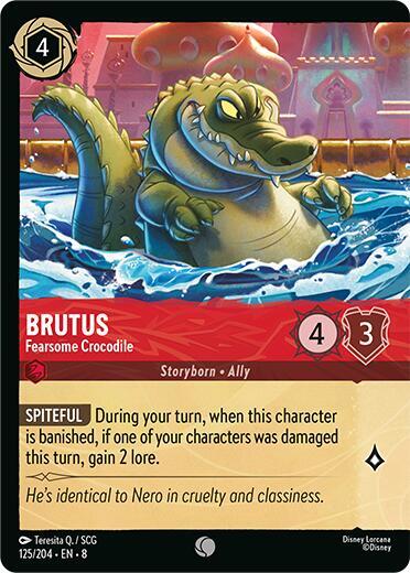 Brutus Fearsome Crocodile Foil 125/204 (Reign of Jafar)  - Cold Foil | Good Games Adelaide SA