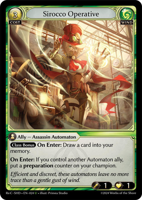 Sirocco Operative 024 (Tristan, Shadowdancer Re:Collection Lite)  | Good Games Adelaide SA