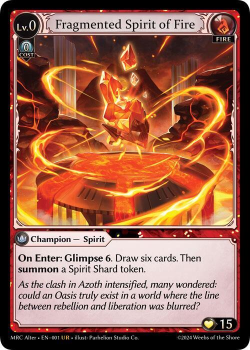 Fragmented Spirit of Fire 1 (Mercurial Heart Alter Edition)  | Good Games Adelaide SA