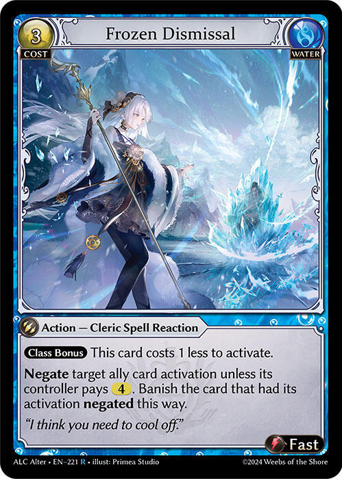 Frozen Dismissal 221 (Alchemical Revolution Alter Edition)  - Foil | Good Games Adelaide SA