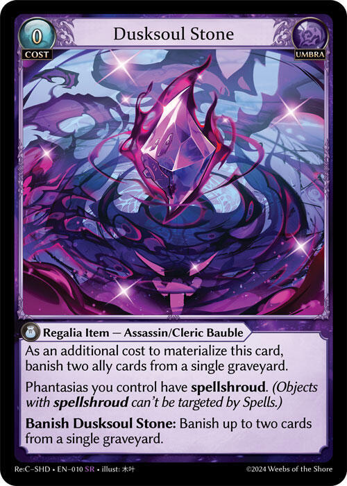 Dusksoul Stone 010 (Tristan, Shadowdancer Re:Collection Lite)  | Good Games Adelaide SA