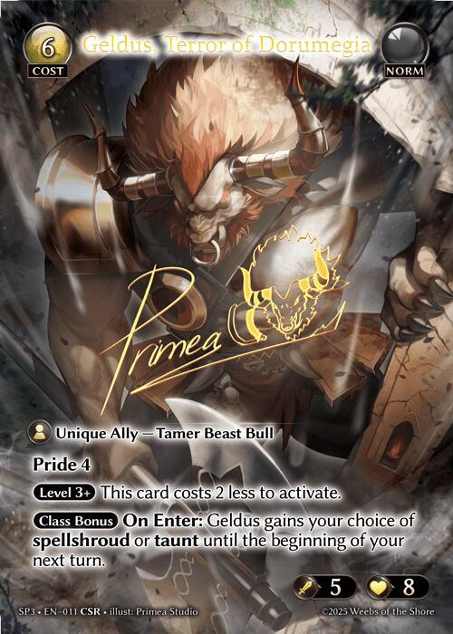 Geldus Terror of Dorumegia CSR 011 (Supporter Pack 3)  - Foil | Good Games Adelaide SA
