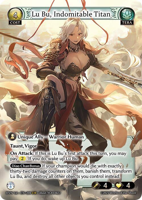 Lu Bu Indomitable Titan Lu Bu Wrath Incarnate 208 (Abyssal Heaven)  - Foil | Good Games Adelaide SA