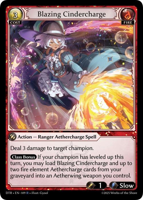 Blazing Cindercharge 109 (Distorted Reflections)  - Foil | Good Games Adelaide SA